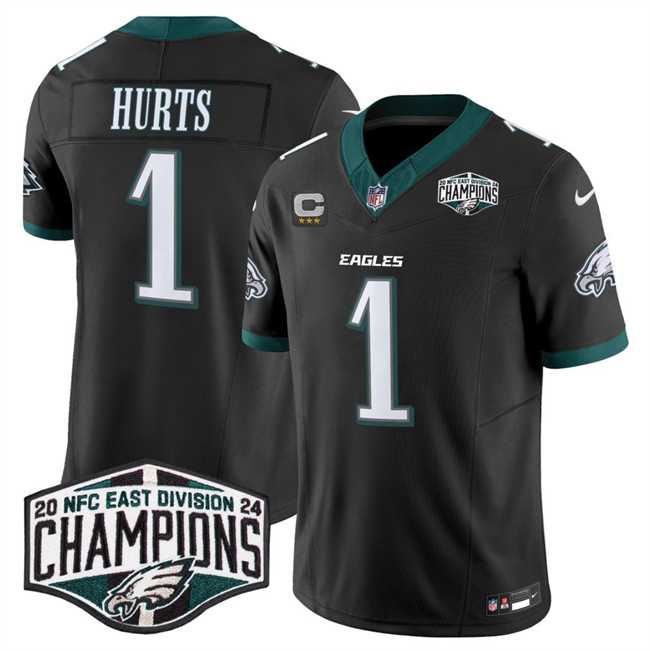 Men's Philadelphia Eagles #1 Jalen Hurts Black 2024 New NFC East Champions With 3-Star C Patch F.U.S.E. Vapor Untouchable Limited Stitched Jersey,We sell and wholesale Men's Philadelphia Eagles #1 Jalen Hurts Black 2024 New NFC East Champions With 3-Star C Patch F.U.S.E. Vapor Untouchable Limited Stitched Jersey on line form chian!